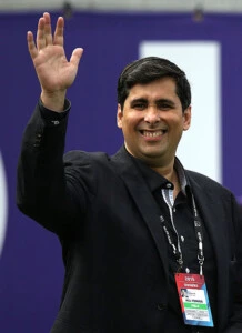 ORLANDO, FL - MARCH 08: Orlando team owners Flavio Augusto da Silva (L) and Phil Rawlins wave to fans prior to a MLS soccer match between the New York City FC and the Orlando City SC at the Orlando Citrus Bowl on March 8, 2015 in Orlando, Florida. This was the first game for both teams and the final score was 1-1. (Photo by Alex Menendez/Getty Images)