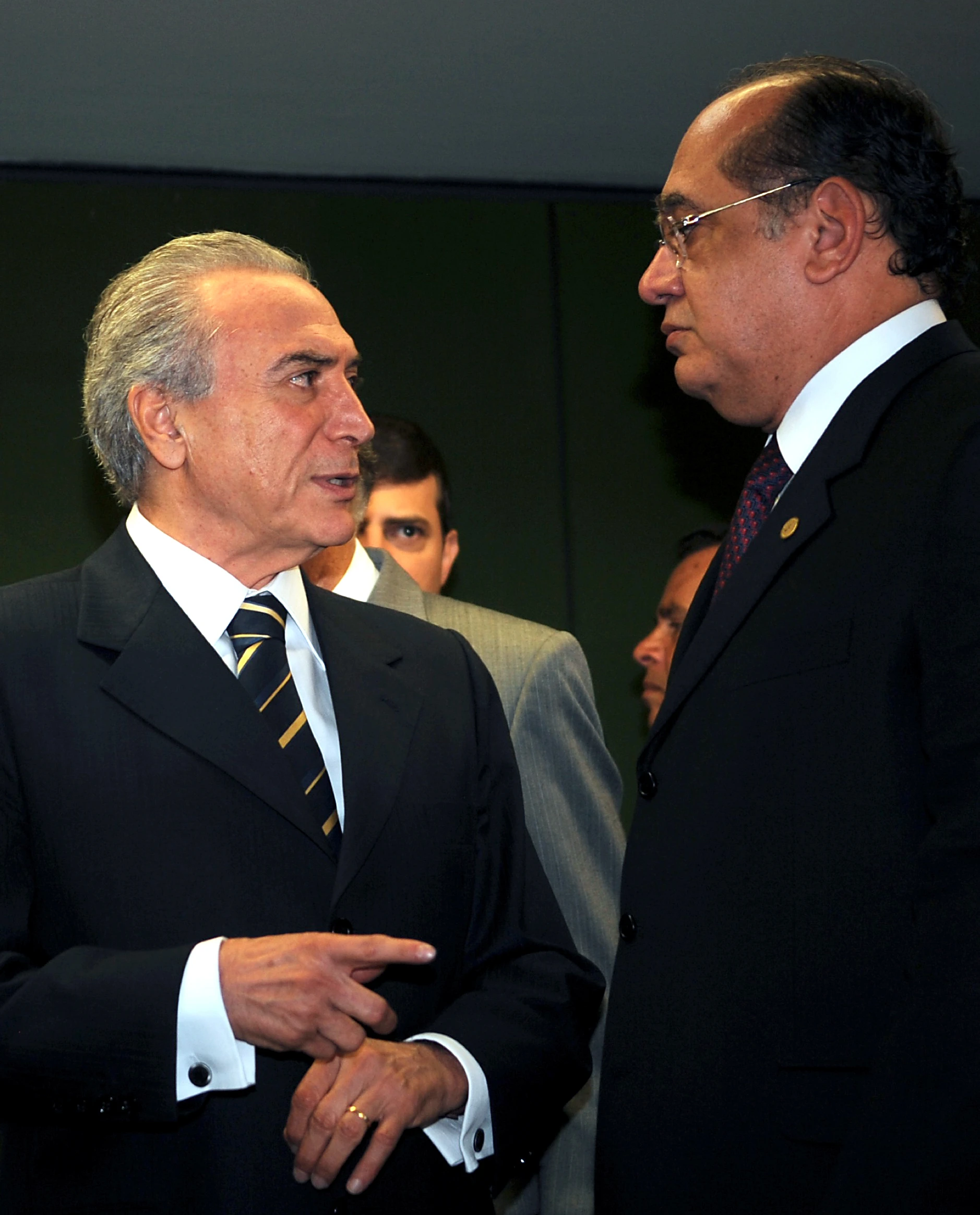 O presidente da Câmara, Michel Temer, reune-se com o presidente do Supremo Tribunal Federal (STF), ministro Gilmar Mendes, que falou sobre projetos para aumentar a eficincia da justia criminal.